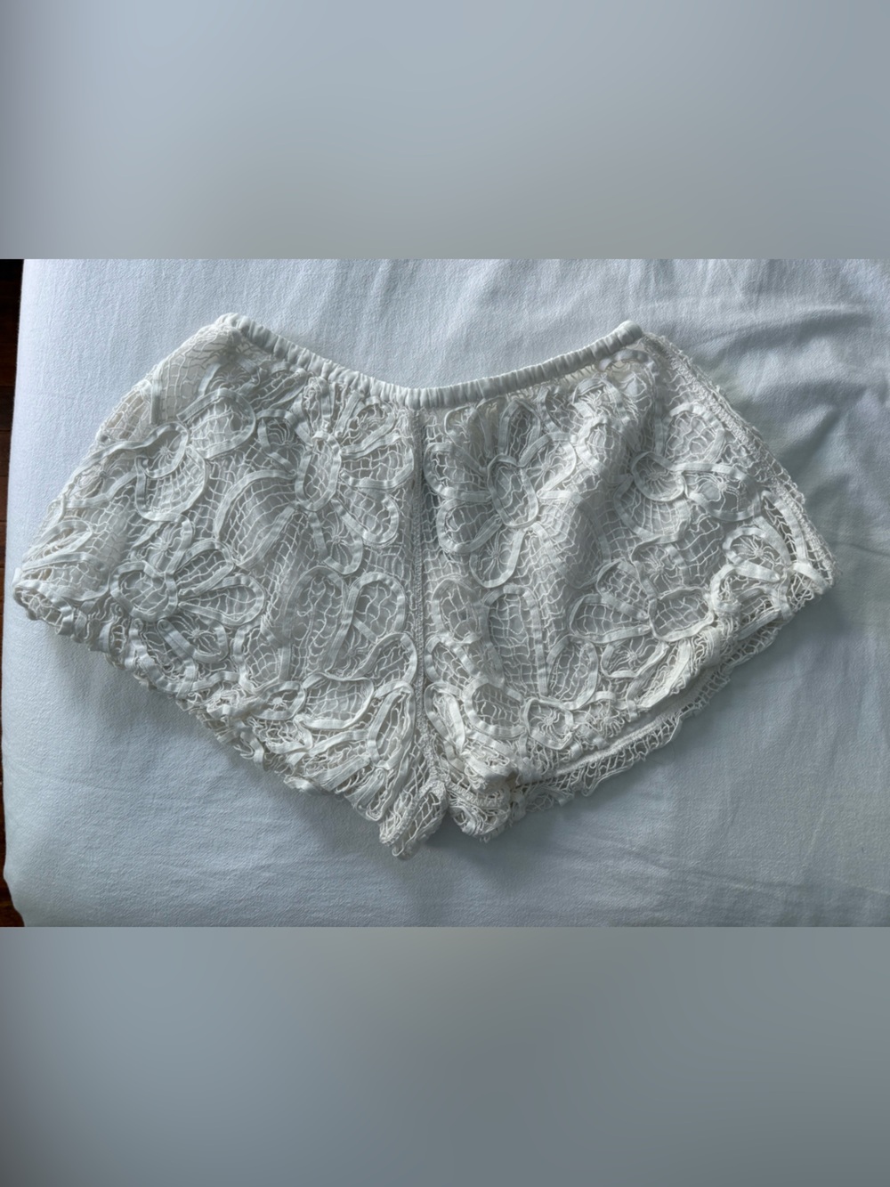 Zara embroidered linen shorts